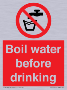 Boil water before drinking